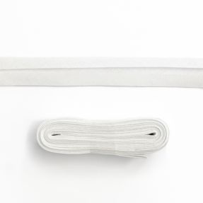 Lemovací prúžok bavlna - 3 m white
