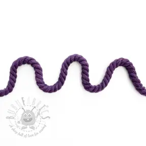 Sznurek bawełniany skręcany 8 mm purple