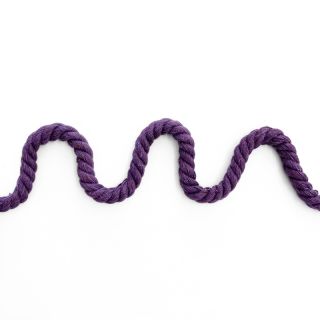 Sznurek bawełniany skręcany 8 mm purple