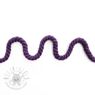 Sznurek bawełniany skręcany 8 mm purple