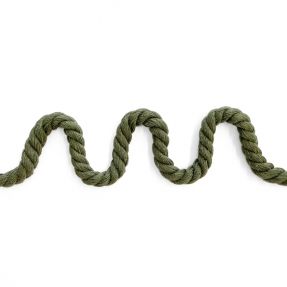 Bavlnená šnúra točená 8 mm army
