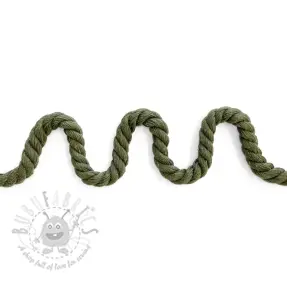 Sznurek bawełniany skręcany 8 mm army