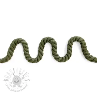 Sznurek bawełniany skręcany 8 mm army