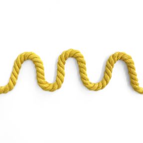 Sznurek bawełniany skręcany 8 mm yellow