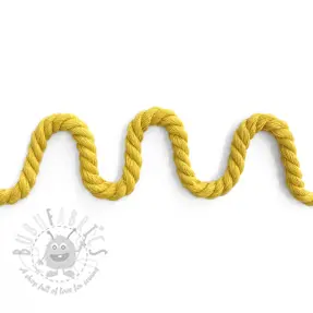 Sznurek bawełniany skręcany 8 mm yellow