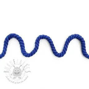 Sznurek bawełniany skręcany 8 mm cobalt