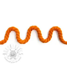 Sznurek bawełniany skręcany 8 mm orange