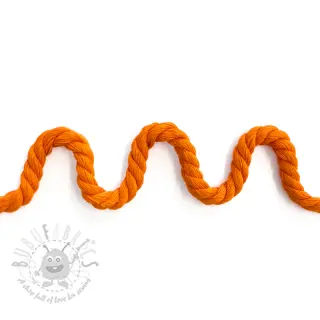 Sznurek bawełniany skręcany 8 mm orange