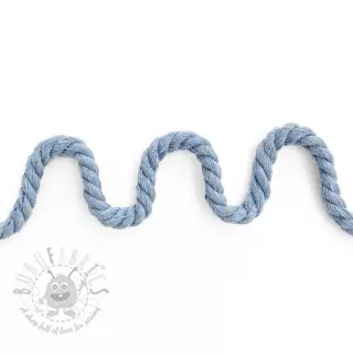 Sznurek bawełniany skręcany 8 mm light blue