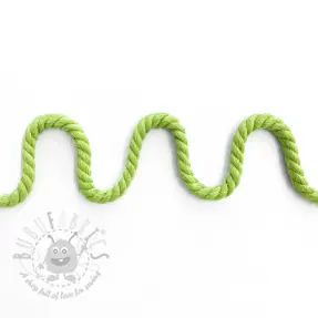 Sznurek bawełniany skręcany 8 mm lime