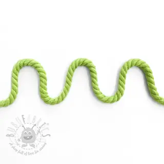 Sznurek bawełniany skręcany 8 mm lime