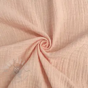 Muślin double gauze light salmon ORGANIC