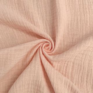 Muślin double gauze light salmon ORGANIC