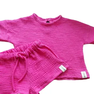 Muślin double gauze fuchsia