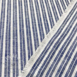 Len z bawełną Lira big stripe jeans