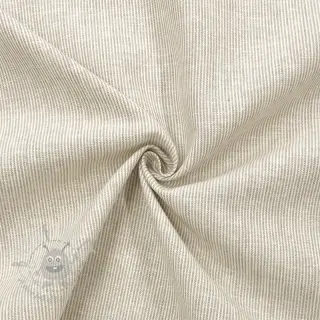 Len z bawełną Lira mini stripe beige