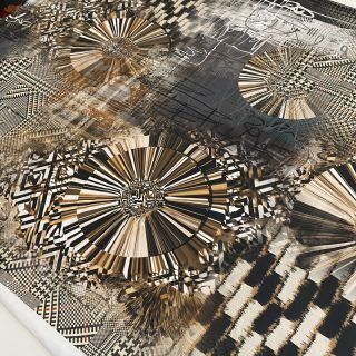 Dzianina Golden rush PANEL digital print