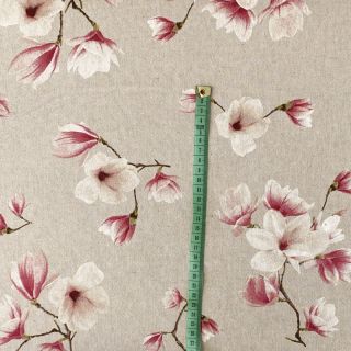 Tkanina dekoracyjna Linenlook Floral magnolia bloom
