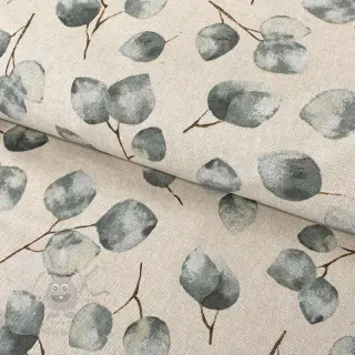 Tkanina dekoracyjna Linenlook Eucalyptus watercolour branch