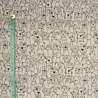 Tkanina dekoracyjna Linenlook Dog cartoon line