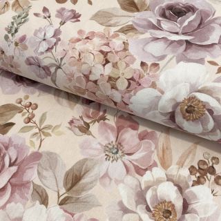 Tkanina dekoracyjna Classic flower garden digital print