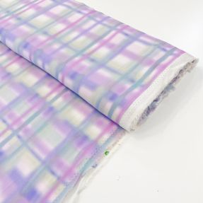 Wiskoza RADIANCE Check purple digital print
