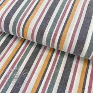 Muślin double gauze yarn dyed Stripe purple