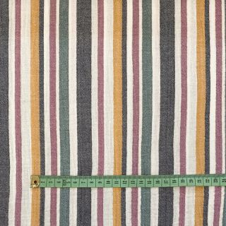 Podwójna gaza/muslin yarn dyed Stripe purple