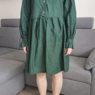 Len enzymatycznie prany dark green