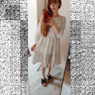 Muślin dwustronny CHECKS MINI grey