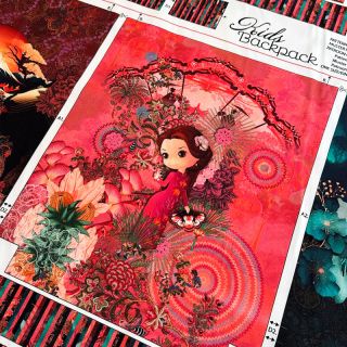 Tkanina dekoracyjna KIDS BACKPACK Japan PANEL