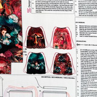 Tkanina dekoracyjna KIDS BACKPACK Japan PANEL