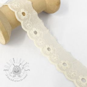 Koronka Mini flower off white