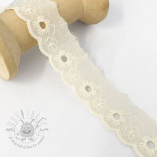 Koronka Mini flower off white