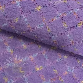 Sztuczne futro z tiulem MULTI lilac