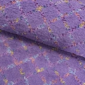Umelá kožušina s tylom MULTI lilac