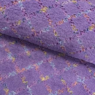 Sztuczne futro z tiulem MULTI lilac
