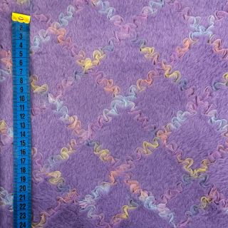 Sztuczne futro z tiulem MULTI lilac