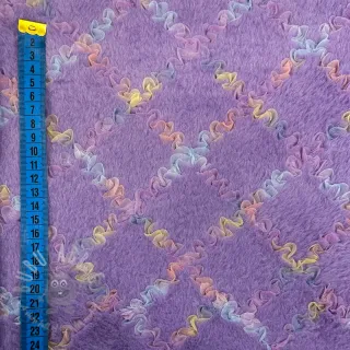 Sztuczne futro z tiulem MULTI lilac