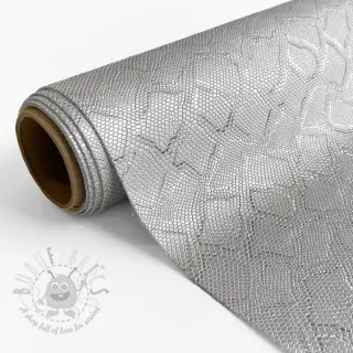Skóra sztuczna SNAKE blanc argent