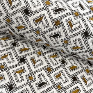 Tkanina dekoracyjna jacquard Pagne allover jaune
