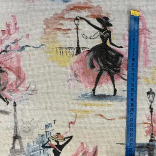 Tkanina dekoracyjna jacquard Triomphe blanc