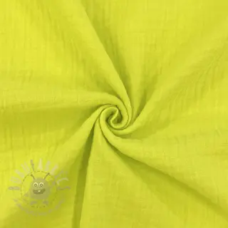 Muślin double gauze neon yellow