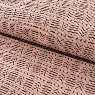 Sztruks STRETCH Emblem old pink