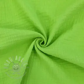 Muślin double gauze NEON LIME ORGANIC