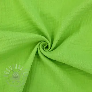 Muślin double gauze NEON LIME ORGANIC