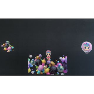 Dzianina dresowa Doll black PANEL digital print 2. klasa