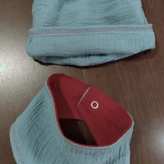 Muślin double gauze blue shadow