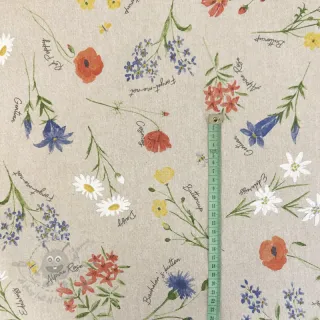 Tkanina dekoracyjna Linenlook Alpine flower field