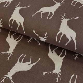 Tkanina dekoracyjna Linenlook Hunting deer silhouette